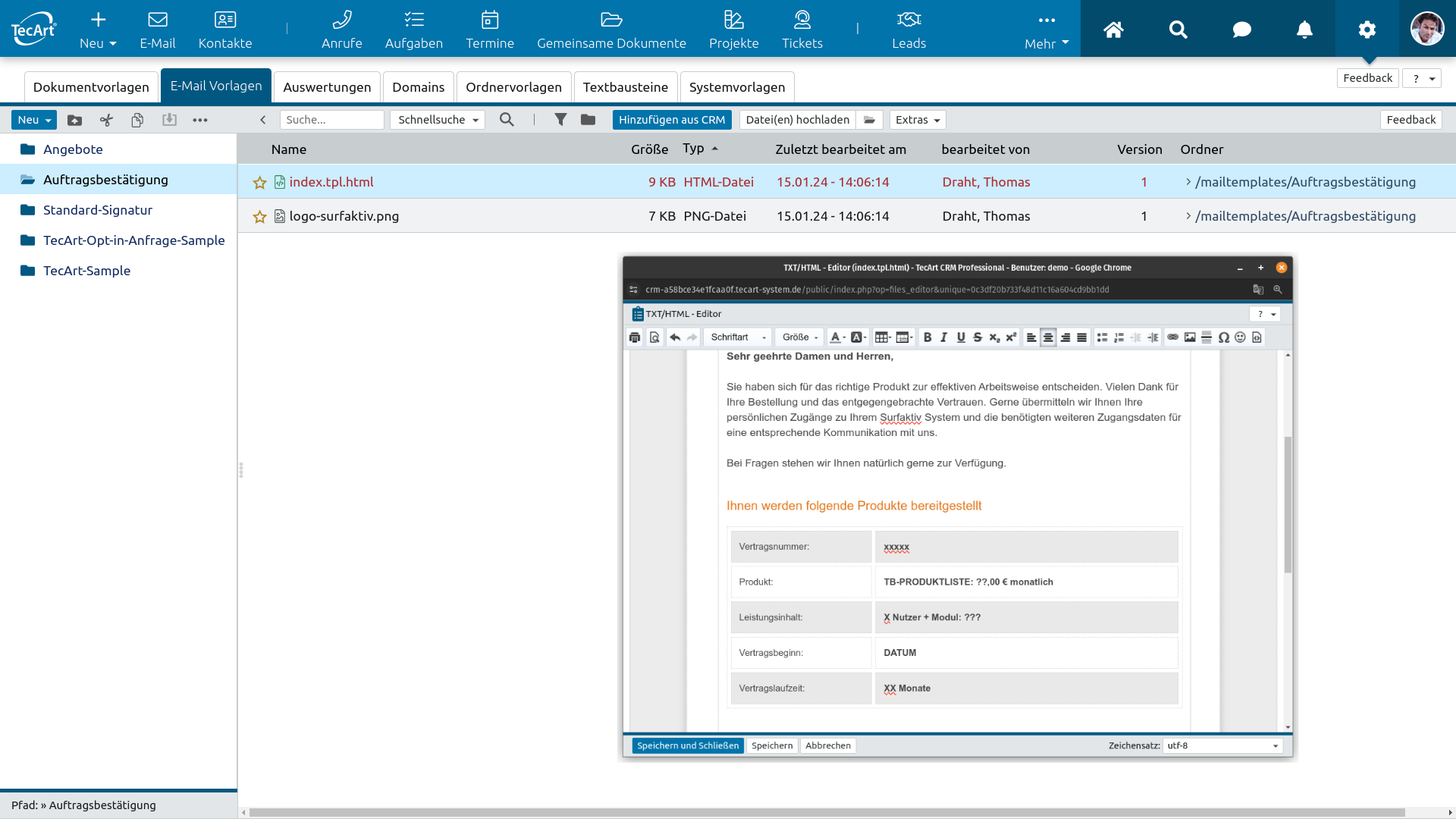 Individuelle E-Mail-Vorlagen Individuelle E-Mail-Vorlagen
